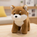wllio.com brown and white plush dog toys for kids, soft stuffed puppy animals