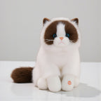 wllio.com white and brown Persian cat plush toy with blue eyes and meow sound feature